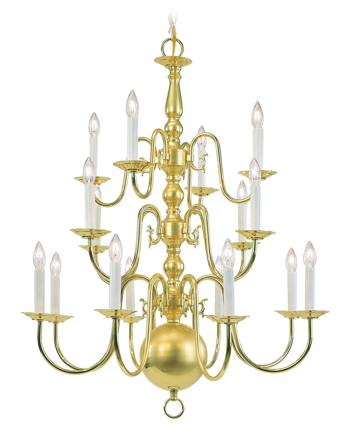 Livex Lighting - 5016-02 - 16 Light Chandelier - Williamsburgh - Polished Brass