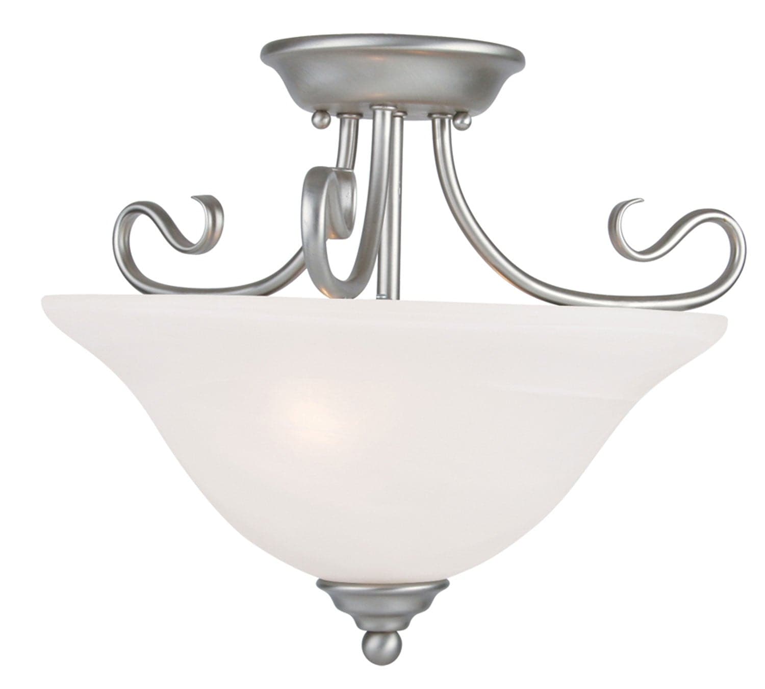 Livex Lighting - 6121-91 - Two Light Ceiling Mount - Coronado - Brushed Nickel