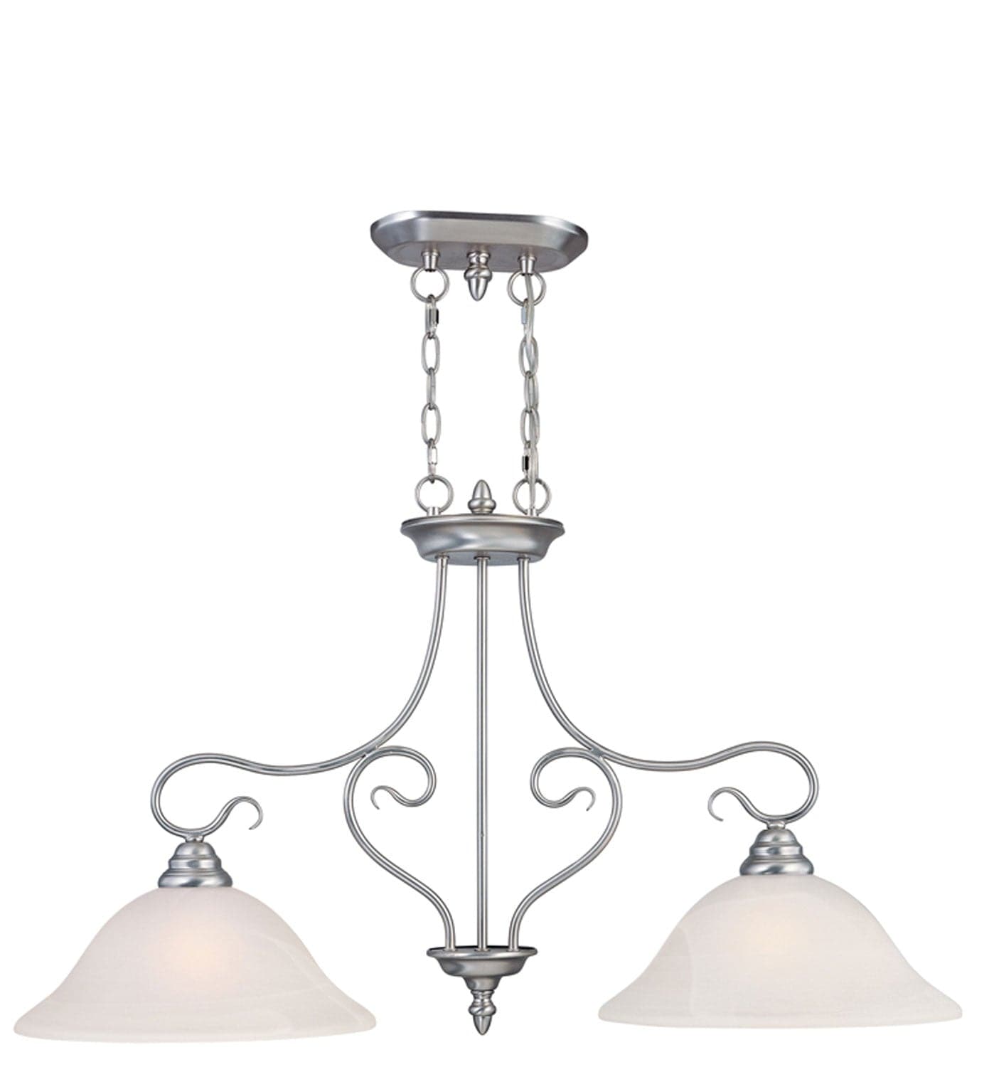 Livex Lighting - 6132-91 - Two Light Island Pendant - Coronado - Brushed Nickel