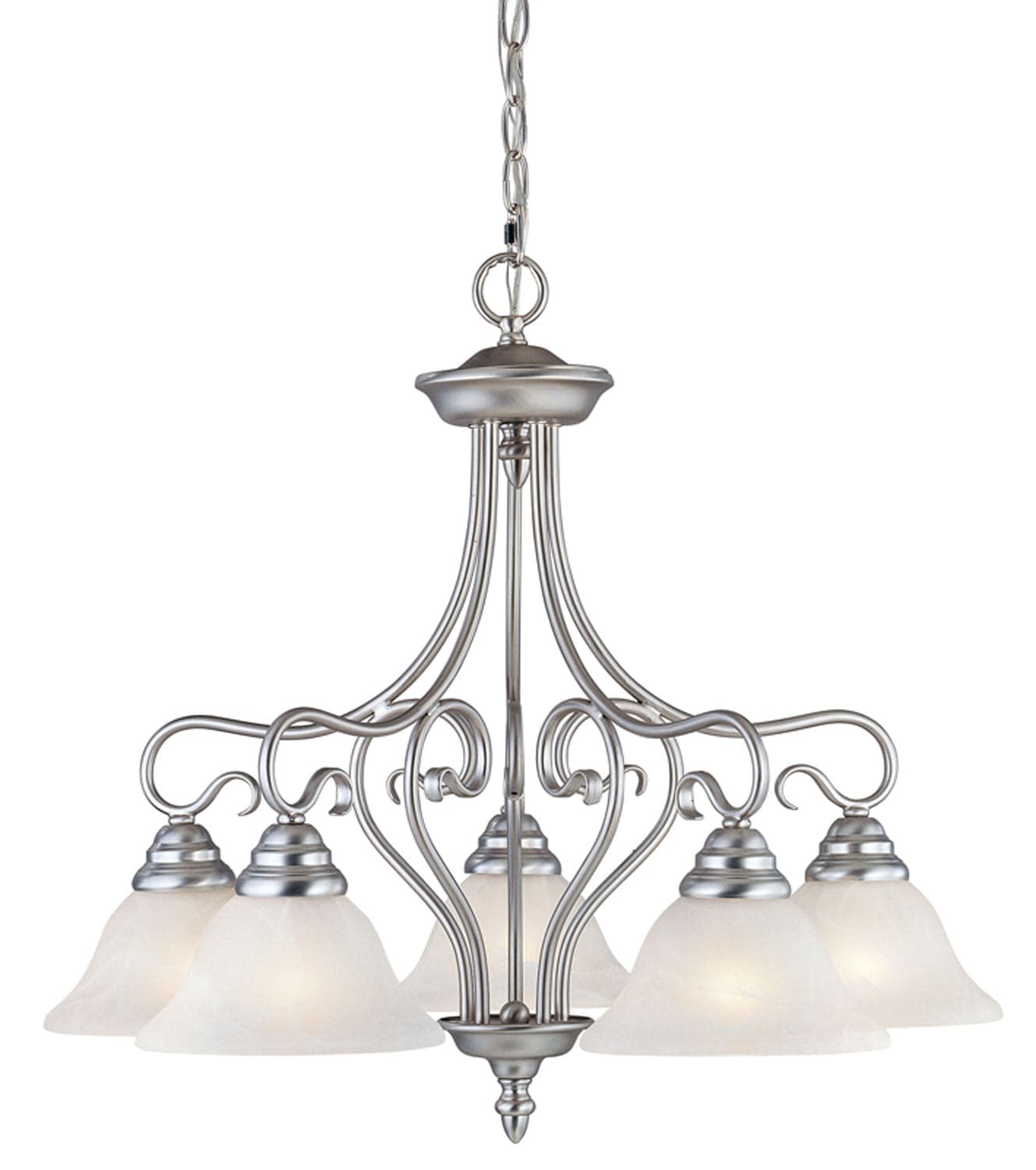 Livex Lighting - 6135-91 - Five Light Chandelier - Coronado - Brushed Nickel