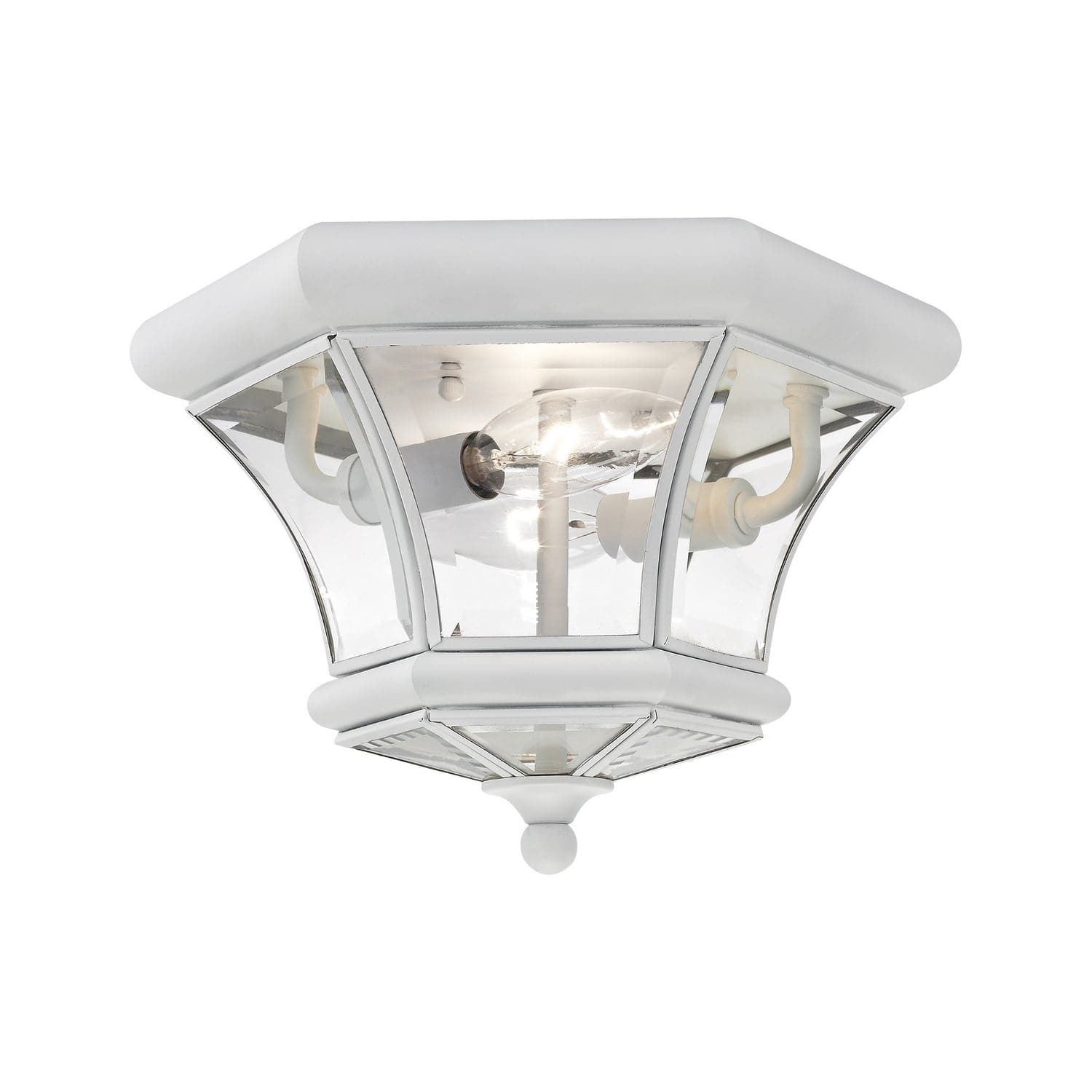 Livex Lighting - 7052-03 - Two Light Outdoor Ceiling Mount - Monterey - White