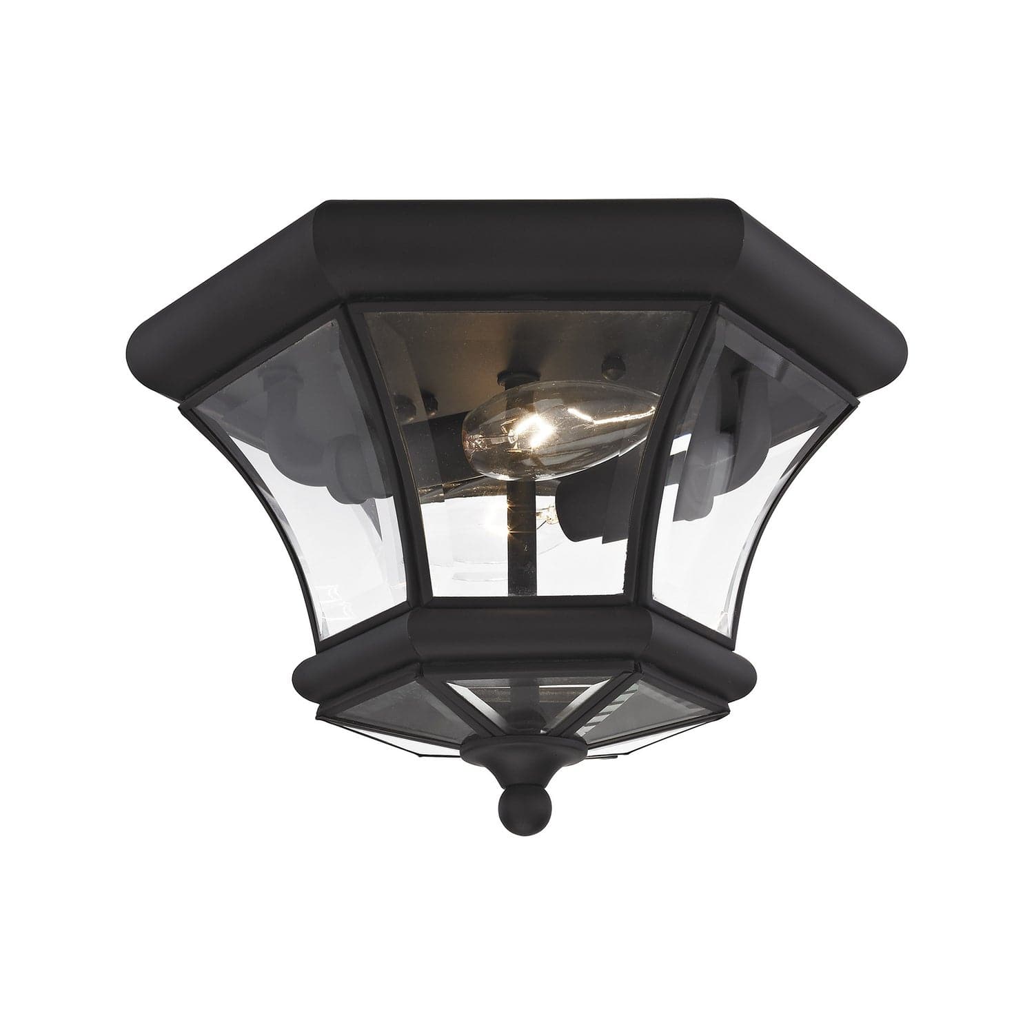 Livex Lighting - 7052-04 - Two Light Outdoor Ceiling Mount - Monterey - Black