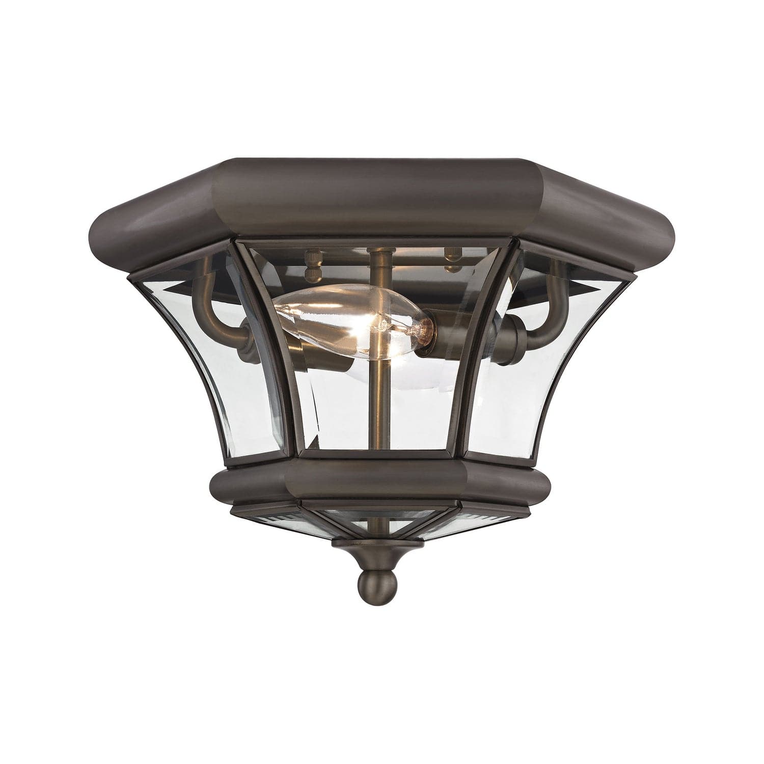 Livex Lighting - 7052-07 - Two Light Outdoor Ceiling Mount - Monterey - Bronze