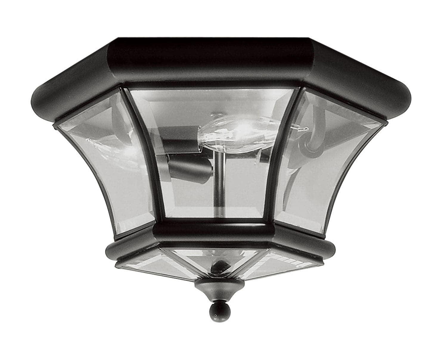 Livex Lighting - 7053-04 - Three Light Outdoor Ceiling Mount - Monterey - Black