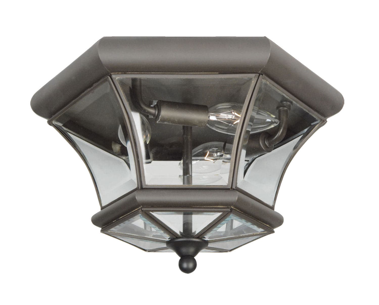 Livex Lighting - 7053-07 - Three Light Outdoor Ceiling Mount - Monterey - Bronze