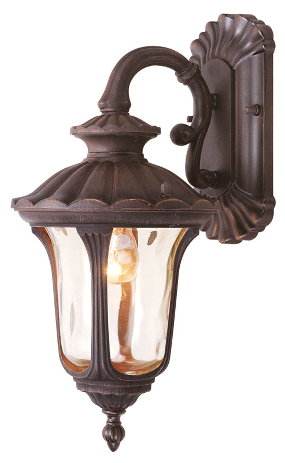 Livex Lighting - 7651-58 - One Light Outdoor Wall Lantern - Oxford - Hand Applied Imperial Bronze