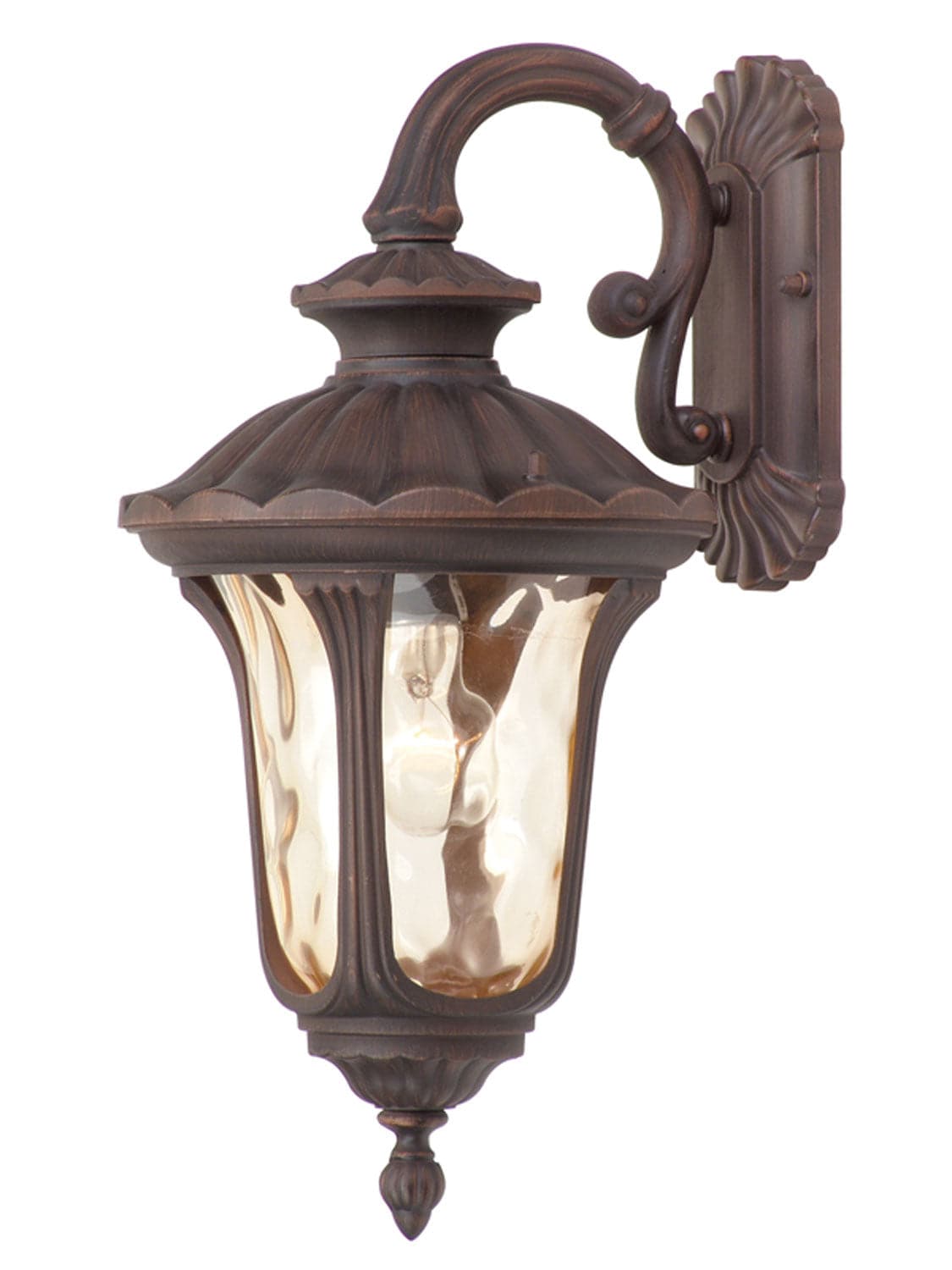 Livex Lighting - 7653-58 - One Light Outdoor Wall Lantern - Oxford - Hand Applied Imperial Bronze