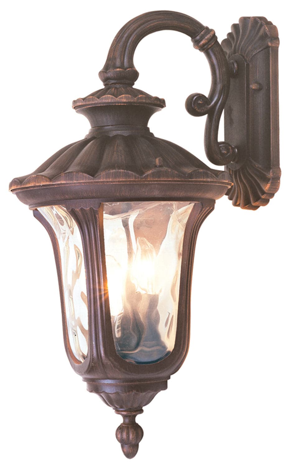 Livex Lighting - 7657-58 - Three Light Outdoor Wall Lantern - Oxford - Hand Applied Imperial Bronze