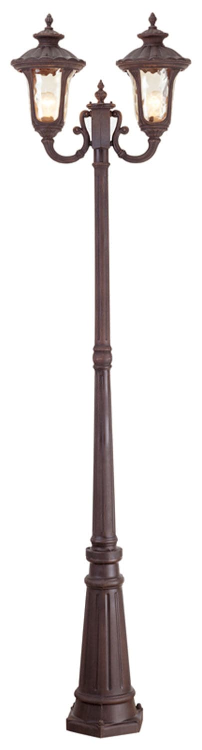 Livex Lighting - 7660-58 - Two Light Outdoor Post Mount - Oxford - Hand Applied Imperial Bronze