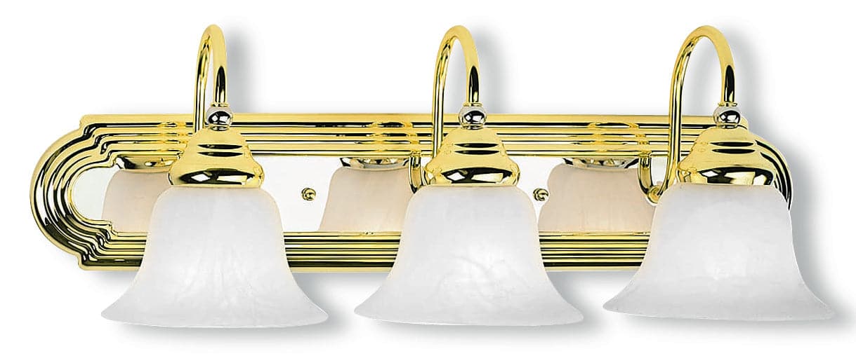 Livex Lighting - 1003-25 - Three Light Bath Vanity - Belmont - Polished Brass & Polished Chrome