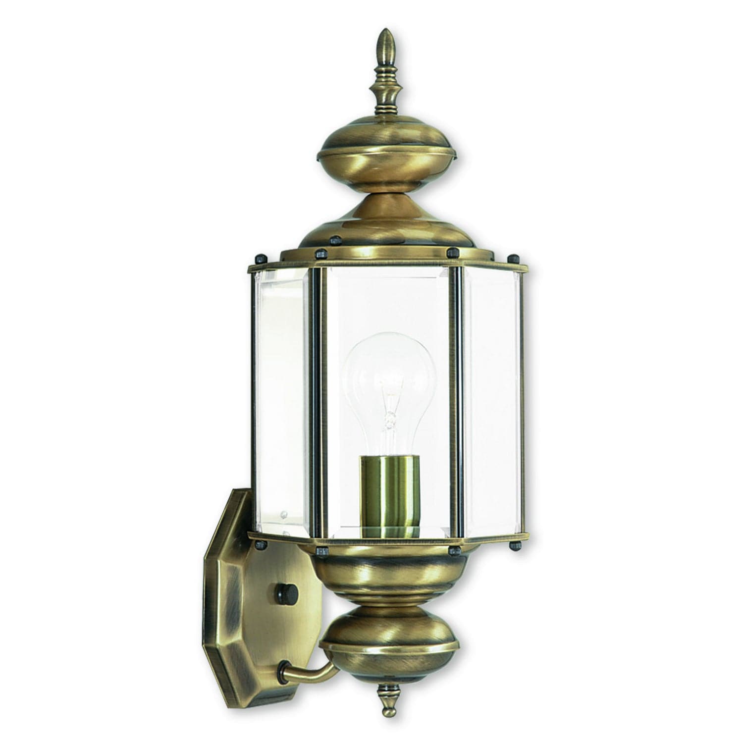 Livex Lighting - 2006-01 - One Light Outdoor Wall Lantern - Outdoor Basics - Antique Brass