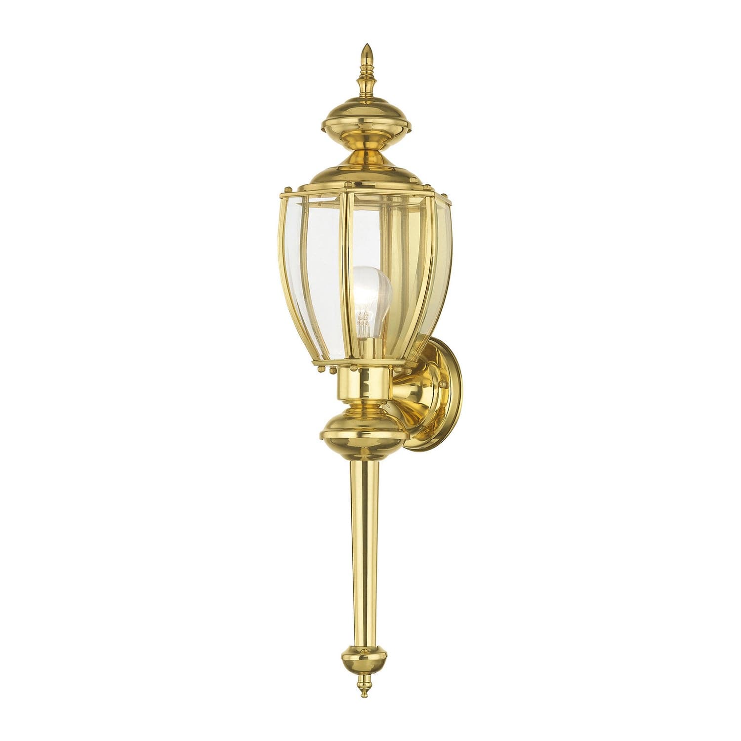 Livex Lighting - 2112-02 - One Light Outdoor Wall Lantern - Outdoor Basics - Polished Brass