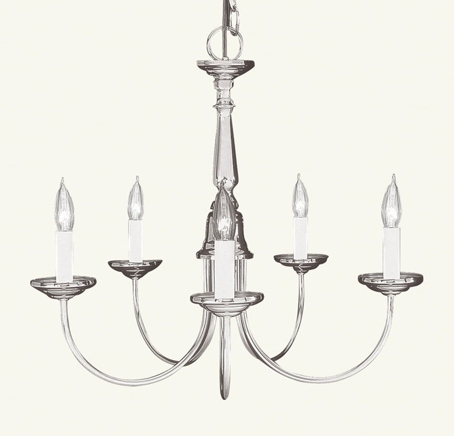 Livex Lighting - 6030-91 - Five Light Chandelier - Home Basics - Brushed Nickel