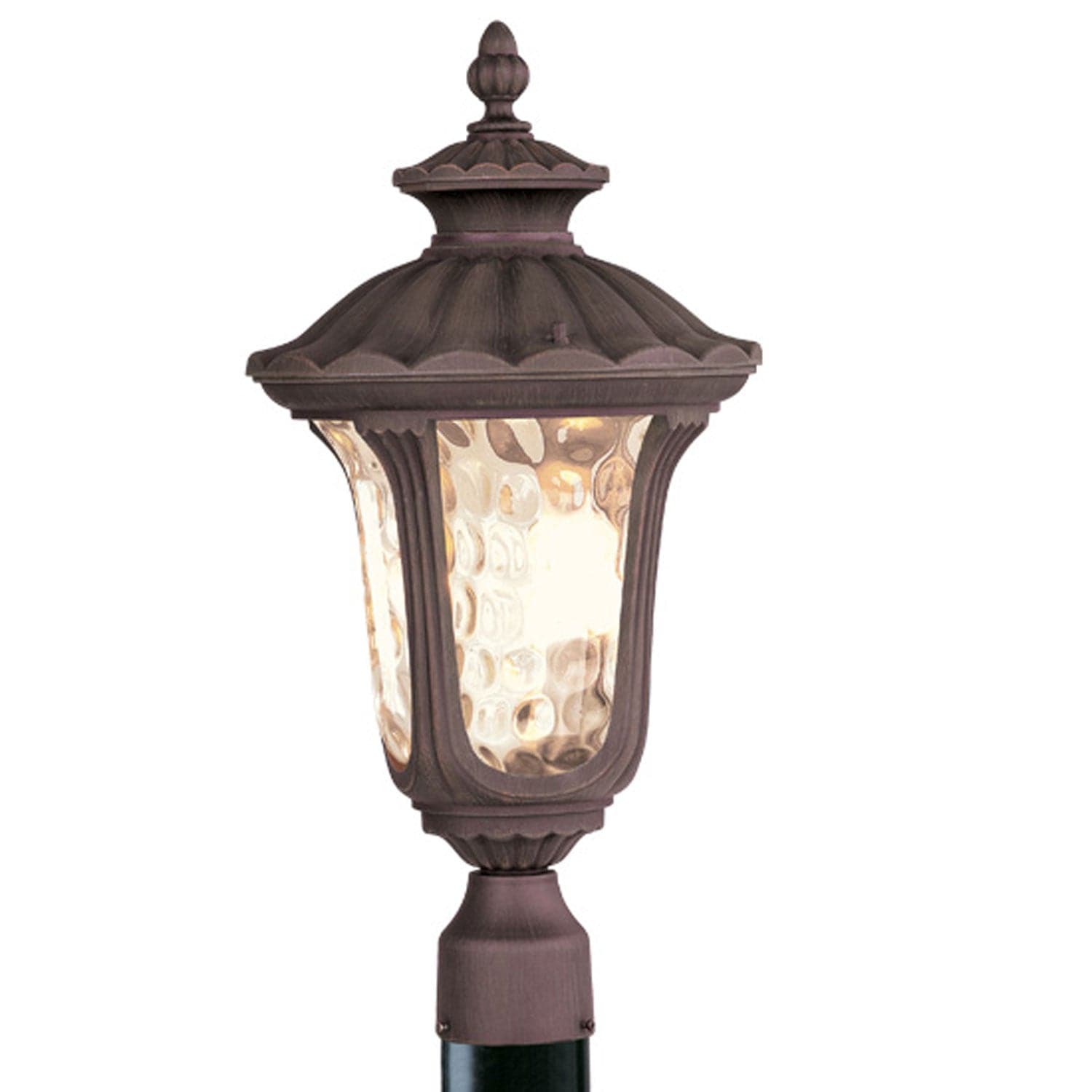 Livex Lighting - 7659-58 - Three Light Post-Top Lanterm - Oxford - Hand Applied Imperial Bronze