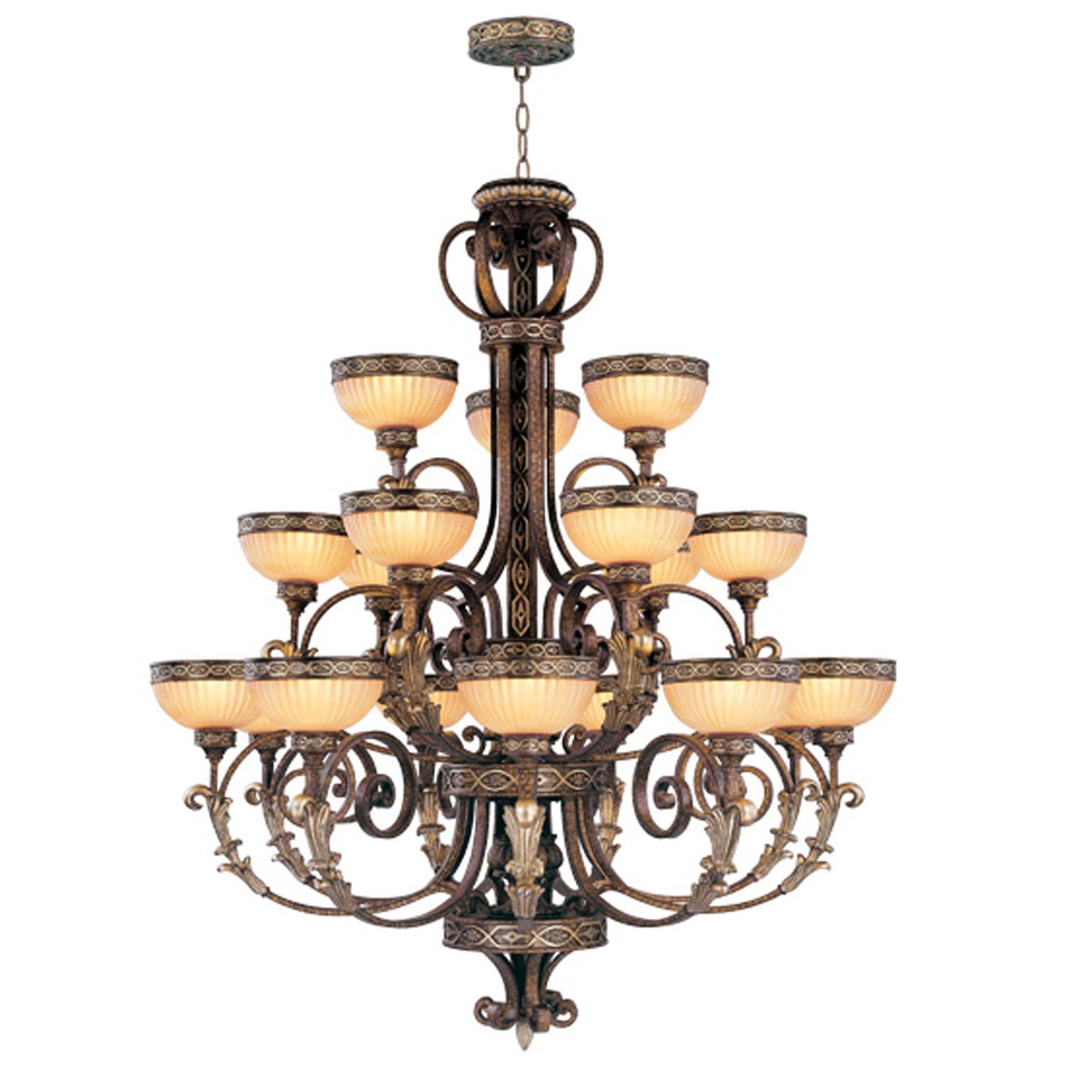Livex Lighting - 8539-64 - 18 Light Chandelier - Seville - Palacial Bronze w/ Gildeds