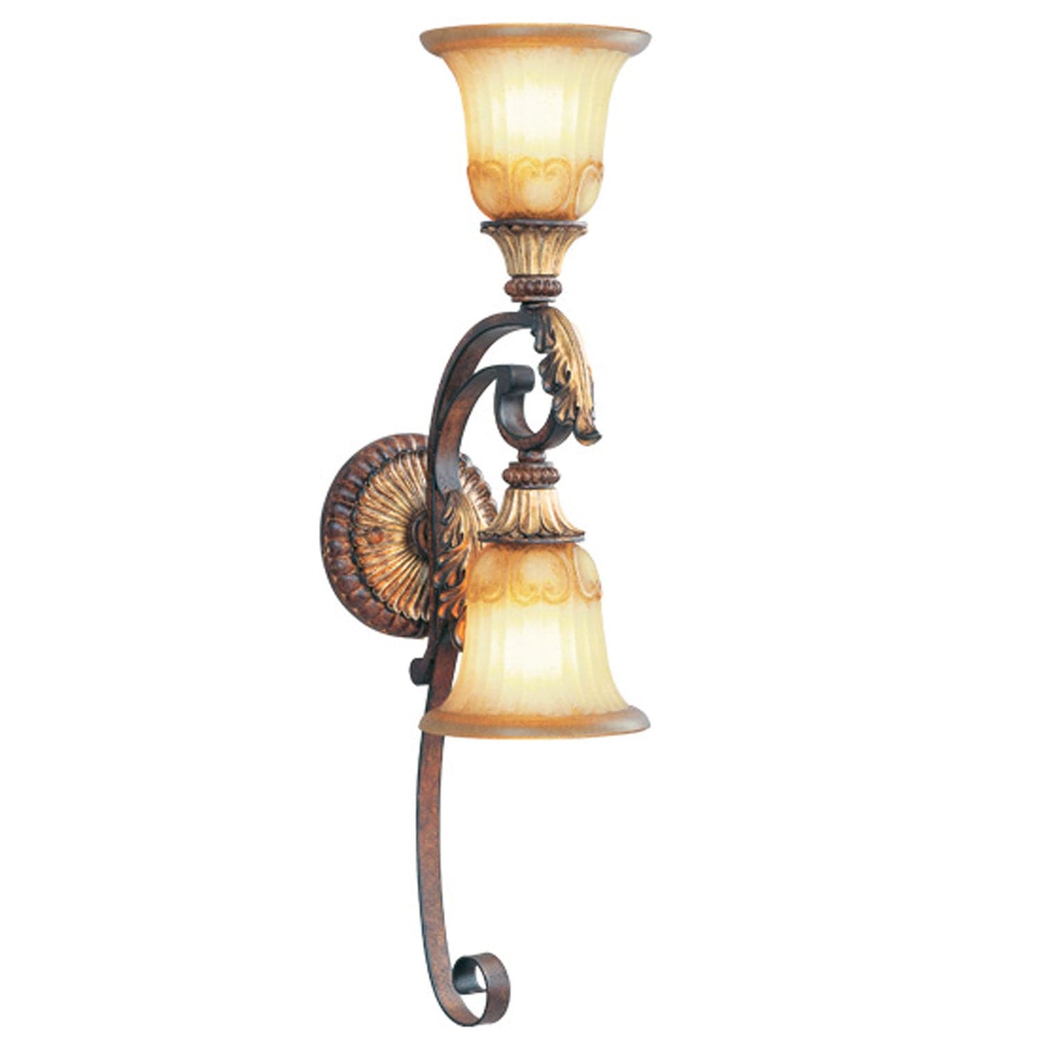 Livex Lighting - 8572-63 - Two Light Wall Sconce - Villa Verona - Hand Applied Verona Bronze w/ Aged Gold Leafs