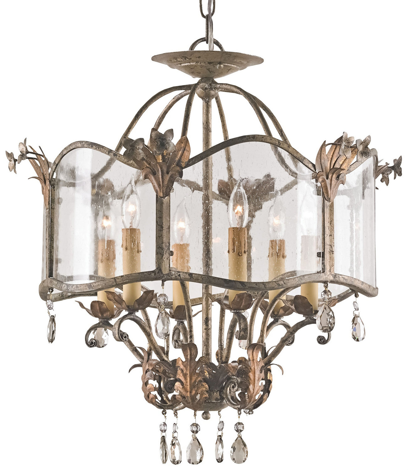 Six Light Lantern from the Winterthur collection in Viejo Gold/Viejo Silver finish