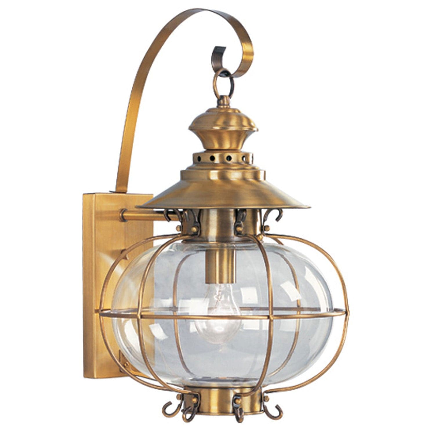 Livex Lighting - 2223-22 - One Light Outdoor Wall Lantern - Harbor - Flemish Brass