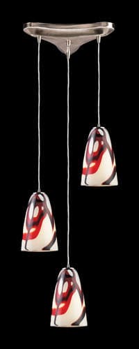 ELK Home - 541-3CRW - Three Light Pendant - Fuego - Satin Nickel