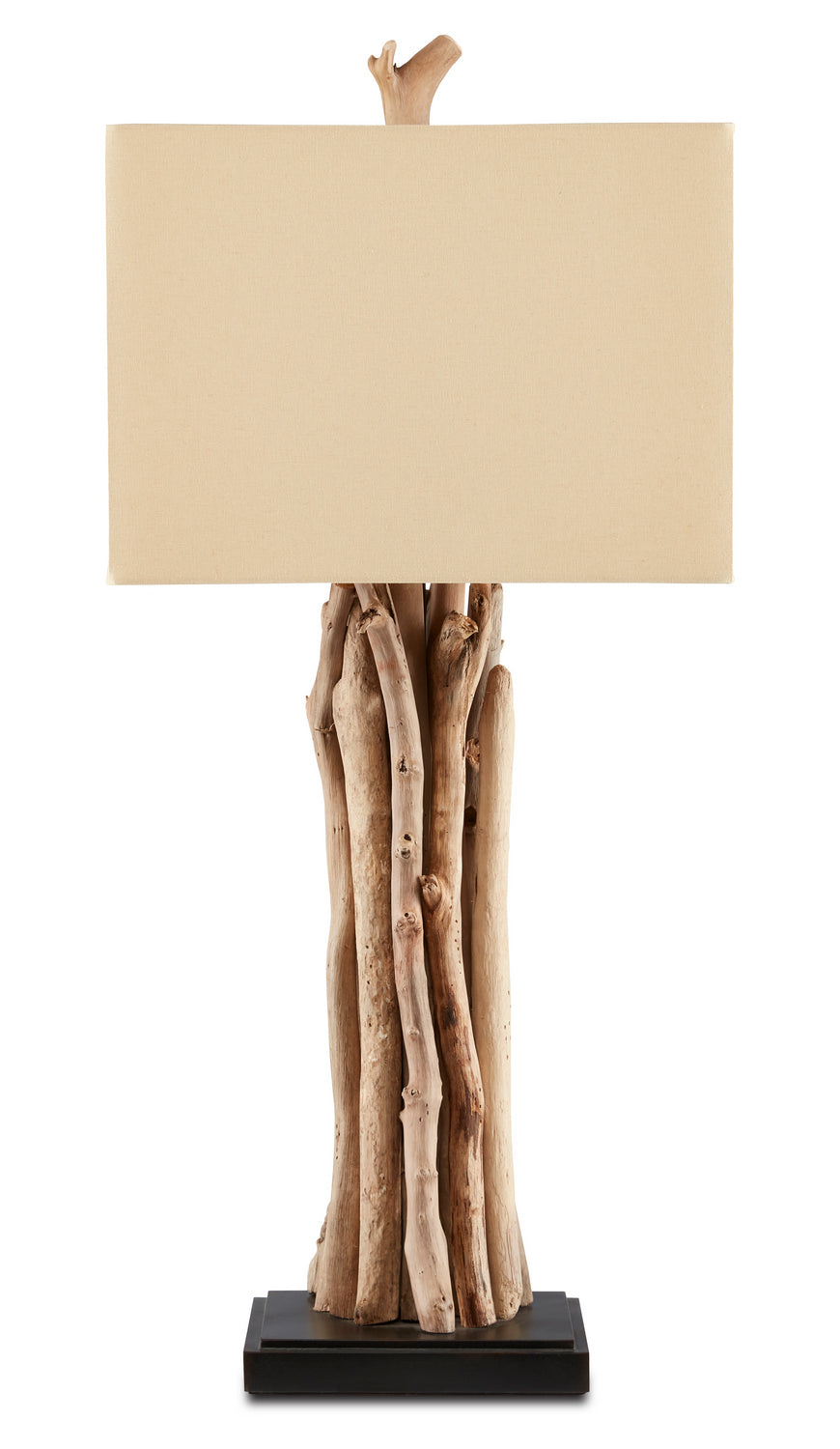 One Light Table Lamp from the Driftwood collection in Natural/Old Iron finish