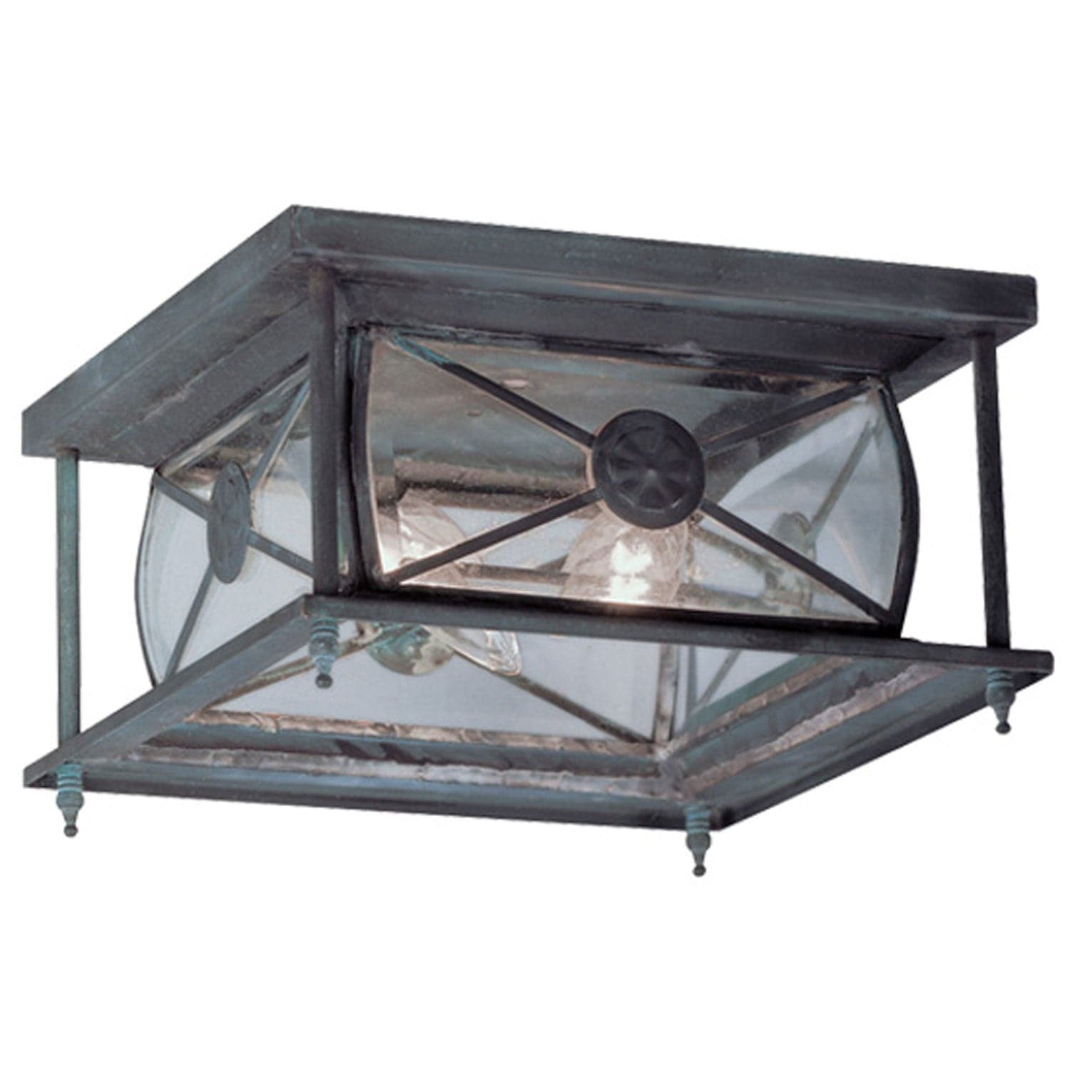 Livex Lighting - 2090-61 - Two Light Outdoor Ceiling Mount - Providence - Charcoal