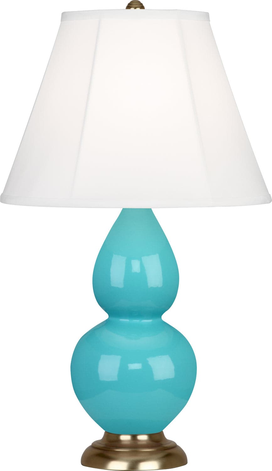 Robert Abbey - 1760 - One Light Accent Lamp - Small Double Gourd - Egg Blue Glazed
