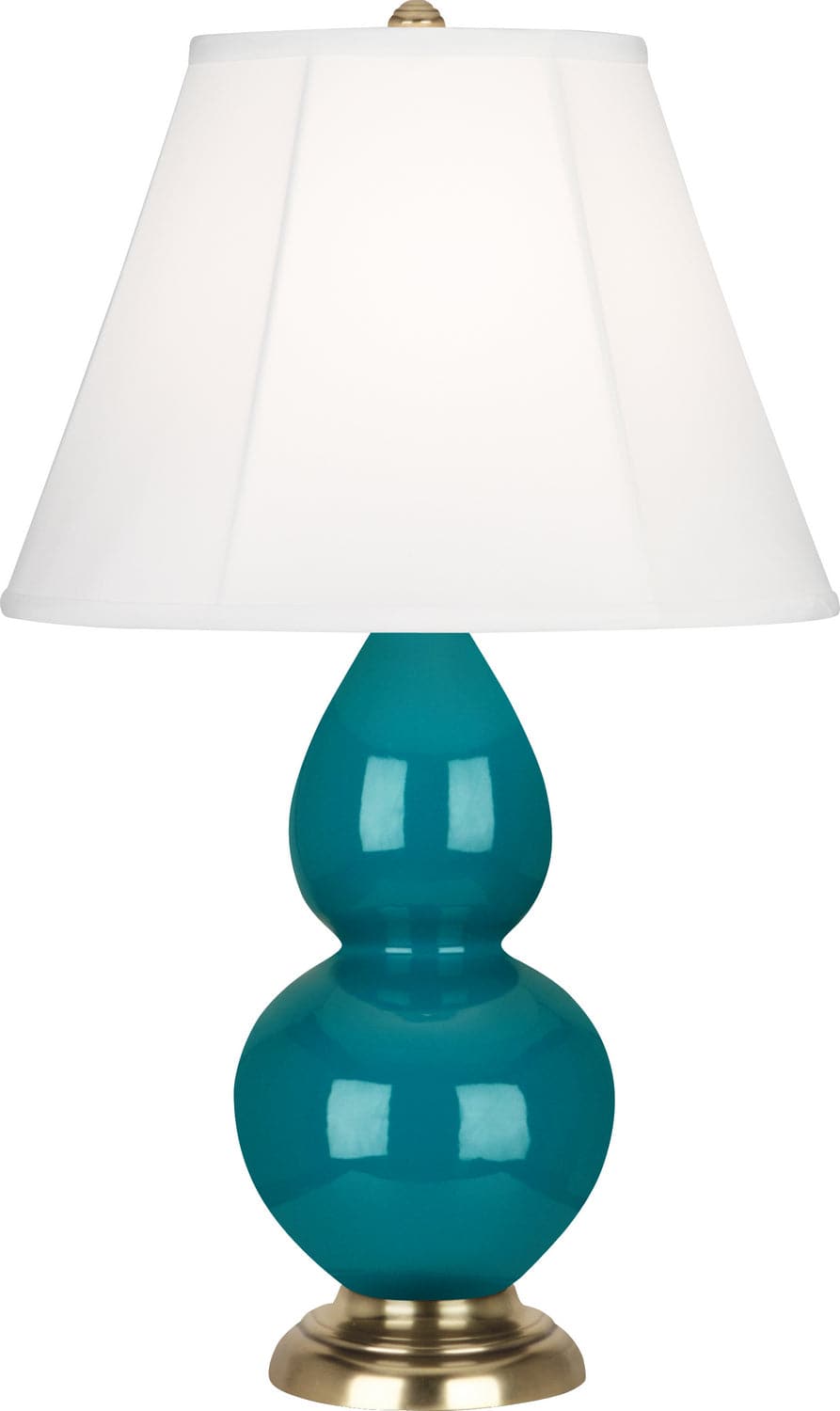 Robert Abbey - 1771 - One Light Accent Lamp - Small Double Gourd - Peacock Glazed
