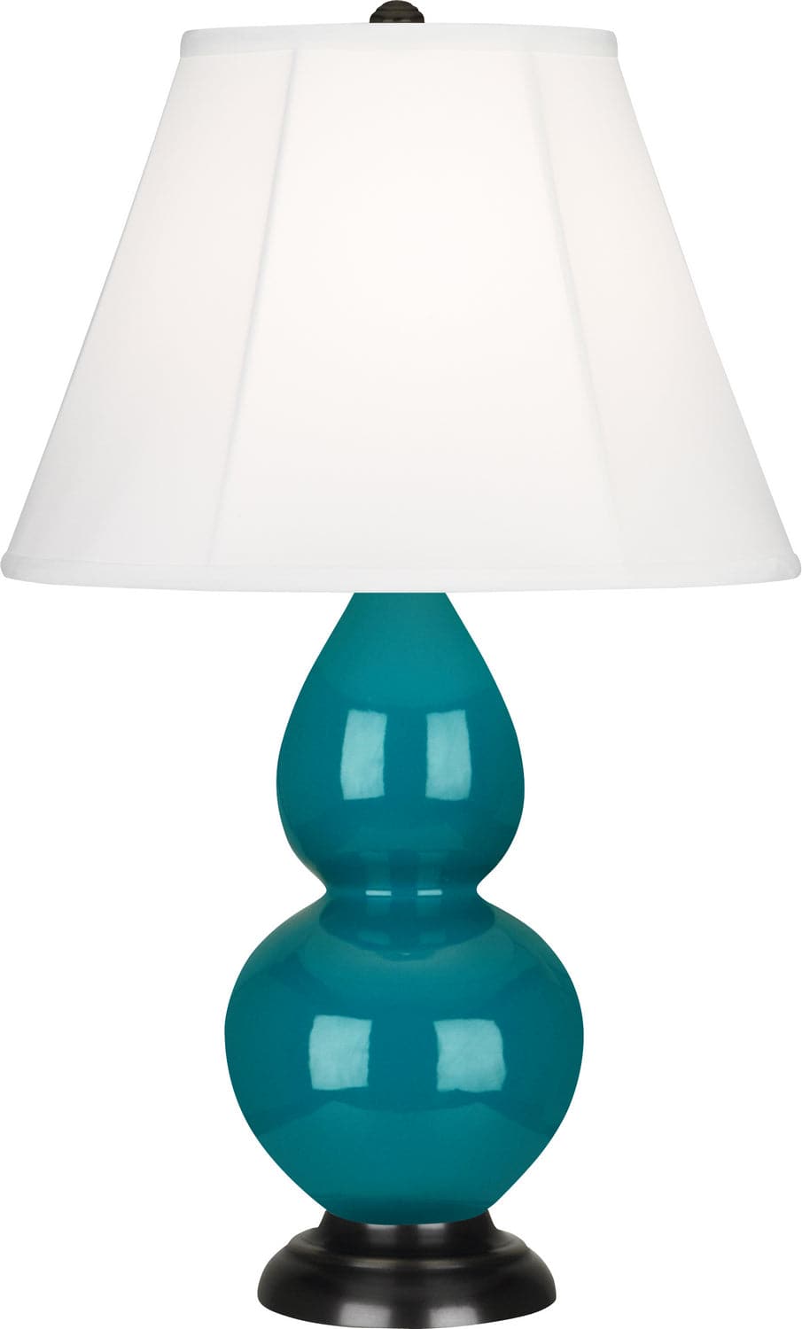 Robert Abbey - 1772 - One Light Accent Lamp - Small Double Gourd - Peacock Glazed