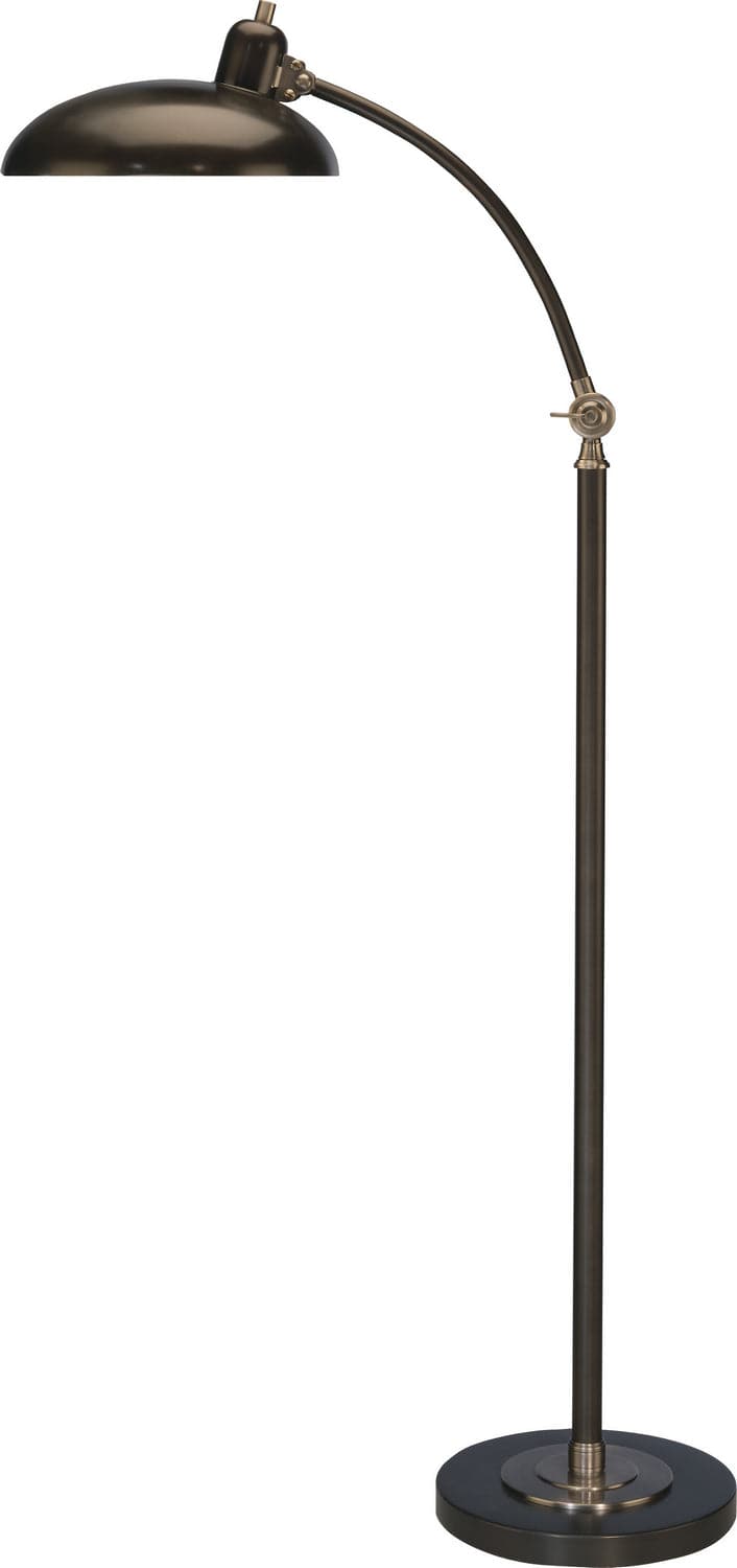 Robert Abbey - 1847 - One Light Floor Lamp - Bruno - Lead Bronze w/Ebonized Nickel