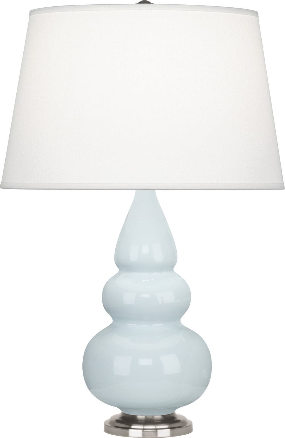 Robert Abbey - 291X - One Light Accent Lamp - Small Triple Gourd - Baby Blue Glazed w/Antique Silver