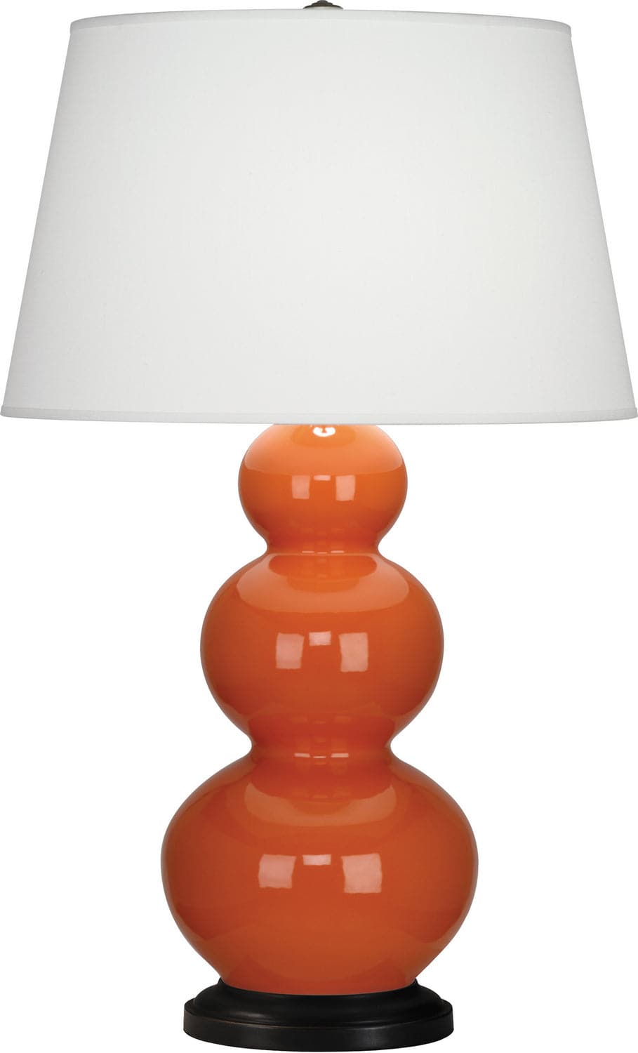 Robert Abbey - 332X - One Light Table Lamp - Triple Gourd - Pumpkin Glazed w/Deep Patina Bronze