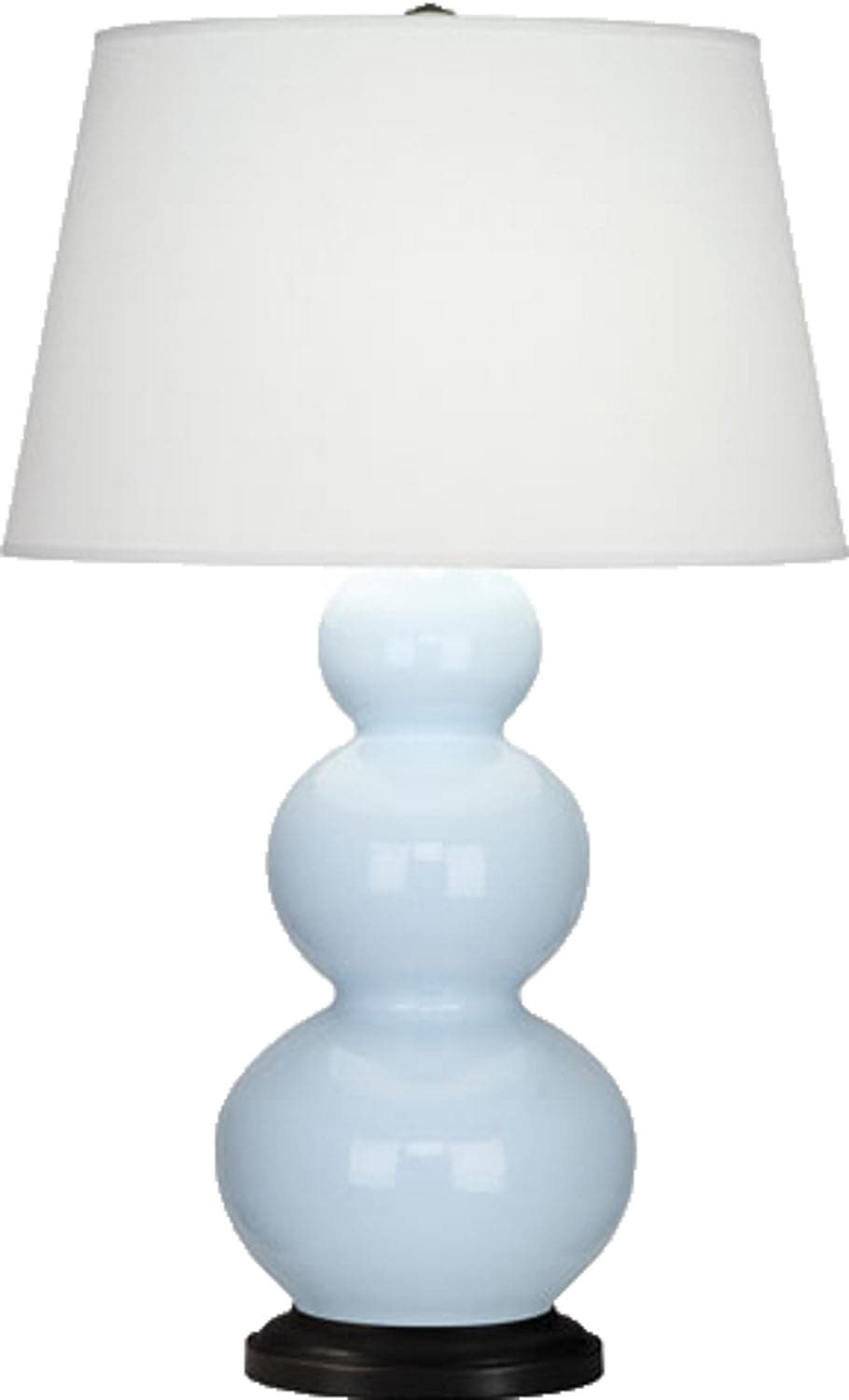 Robert Abbey - 341X - One Light Table Lamp - Triple Gourd - Baby Blue Glazed w/Deep Patina Bronze