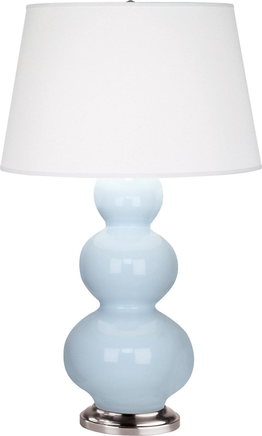 Robert Abbey - 361X - One Light Table Lamp - Triple Gourd - Baby Blue Glazed w/Antique Silver
