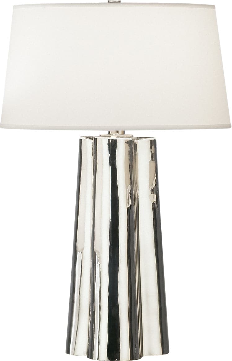 Robert Abbey - 435 - One Light Table Lamp - Wavy - Silver Mercury Glass w/Polished Nickel