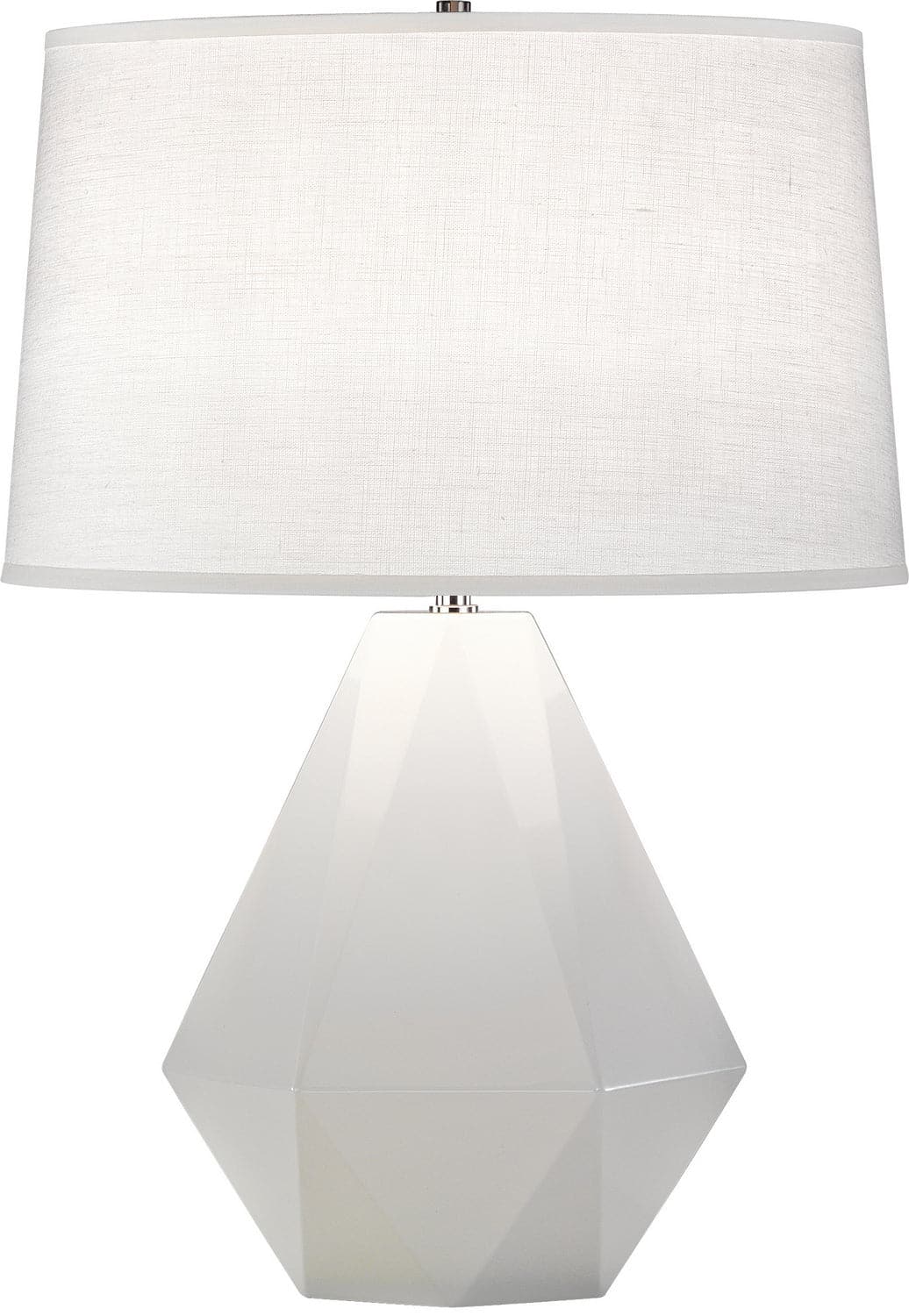 Robert Abbey - 932 - One Light Table Lamp - Delta - Lily Glazed w/Polished Nickel