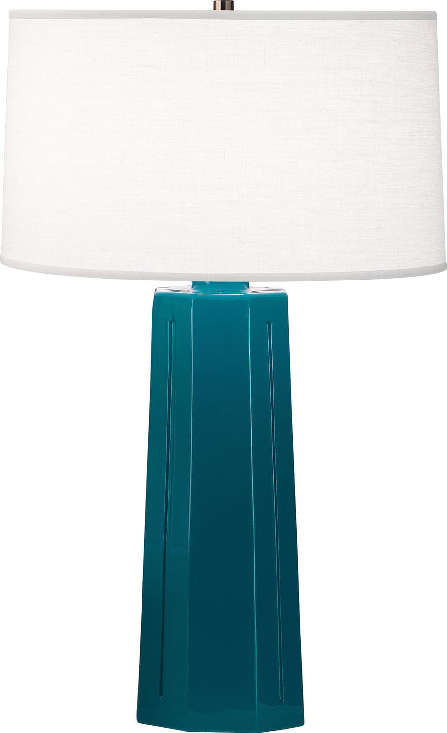 Robert Abbey - 964 - One Light Table Lamp - Mason - Peacock Glazed
