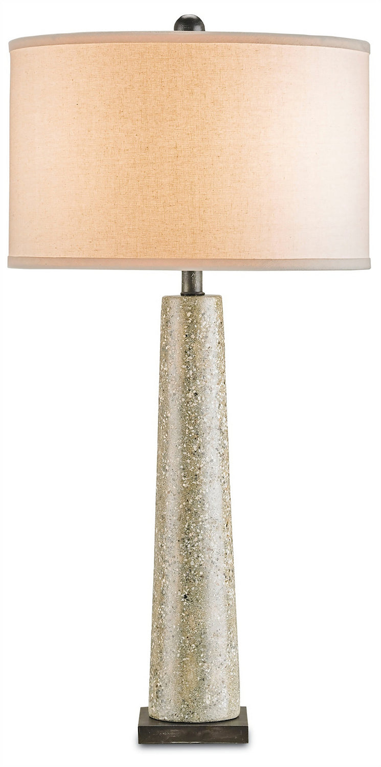 One Light Table Lamp from the Epigram collection in Polished Concrete/Aged Steel finish