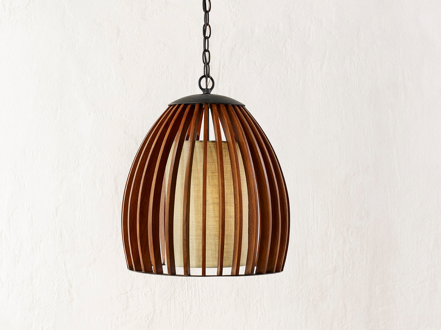 One Light Pendant from the Carling collection in Old Iron/Polished Fruitwood finish