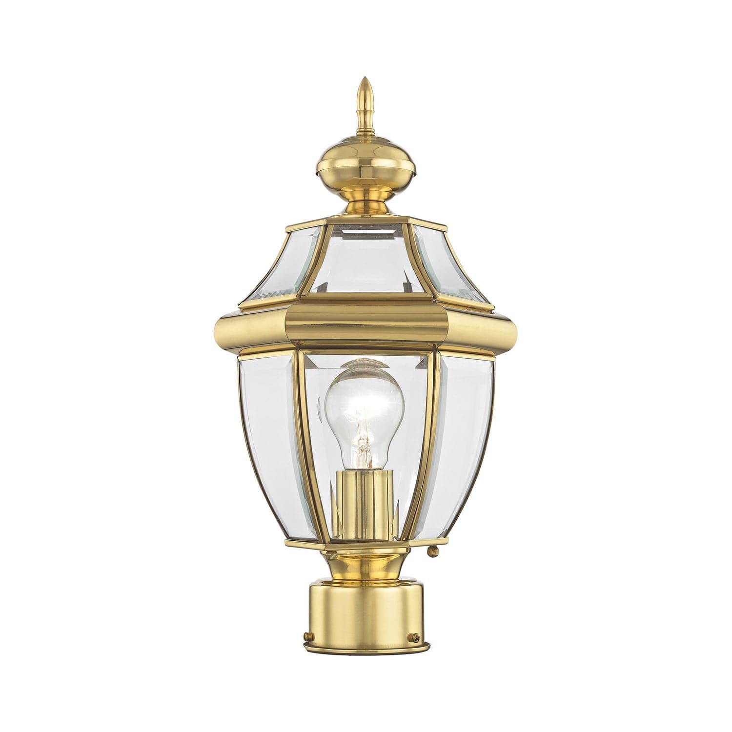 Livex Lighting - 2153-02 - One Light Outdoor Post-Top Lanterm - Monterey - Polished Brass