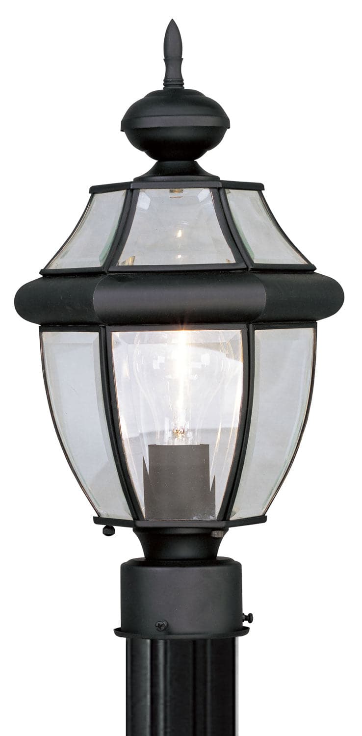 Livex Lighting - 2153-04 - One Light Outdoor Post-Top Lanterm - Monterey - Black