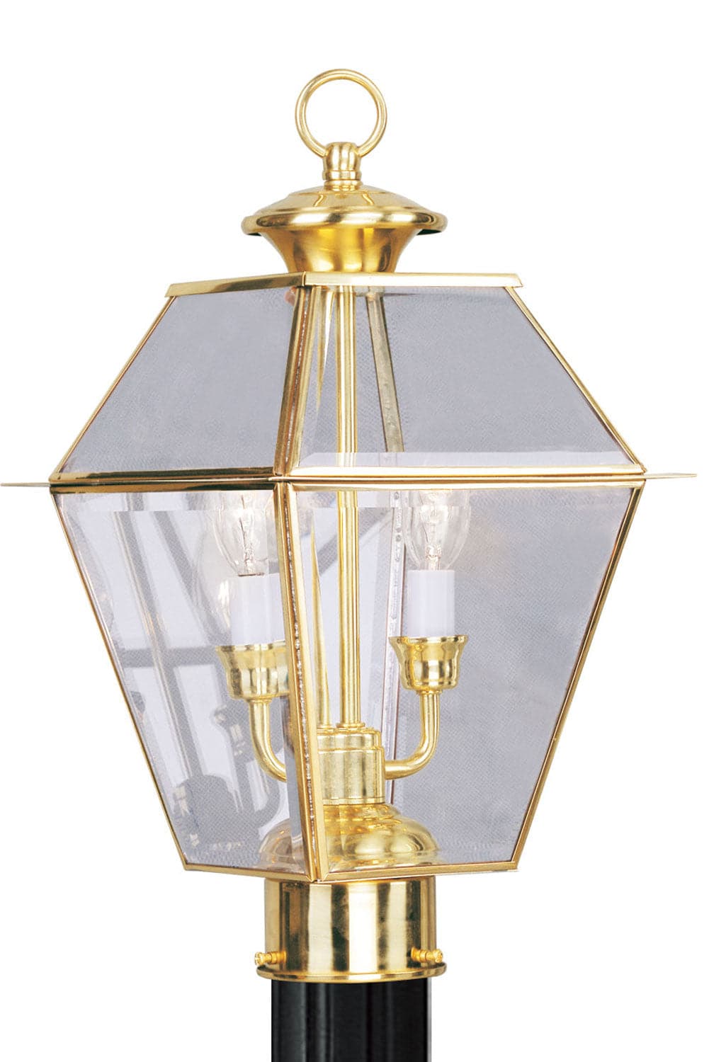Livex Lighting - 2284-02 - Two Light Outdoor Post Lantern - Westover - Polished Brass