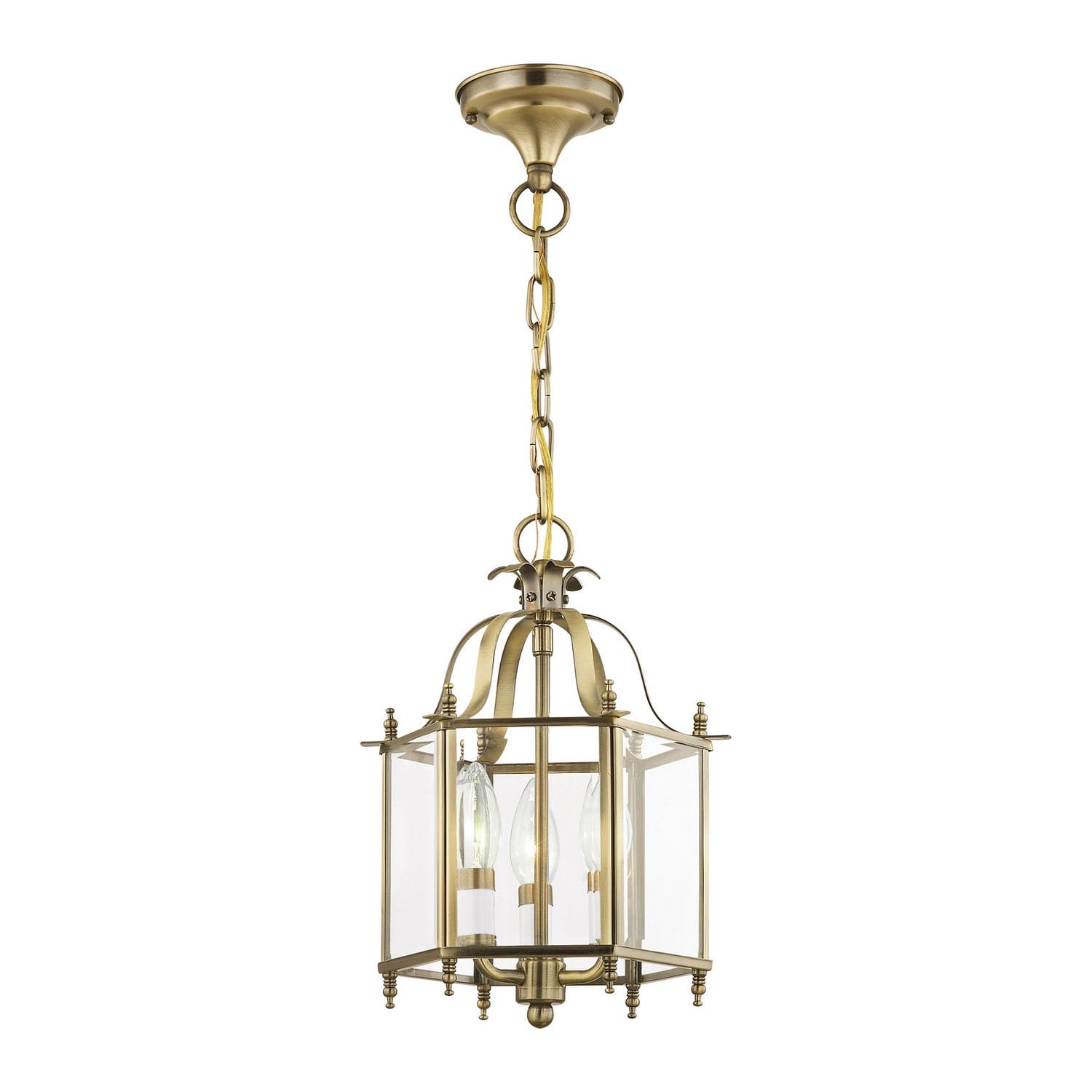 Livex Lighting - 4403-01 - Three Light Mini Pendant/Ceiling Mount - Livingston - Antique Brass