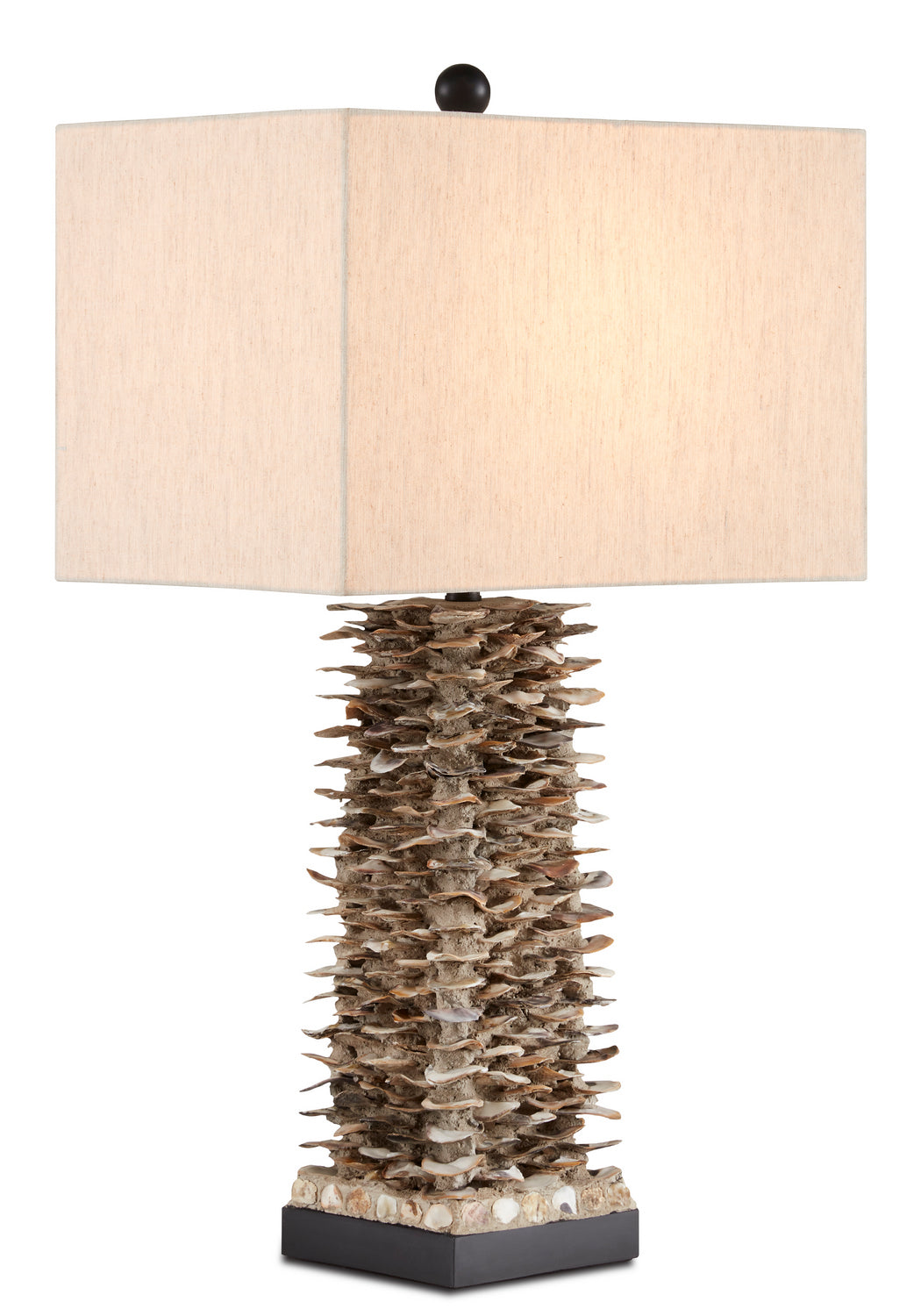 One Light Table Lamp from the Villamare collection in Natural/Satin Black finish