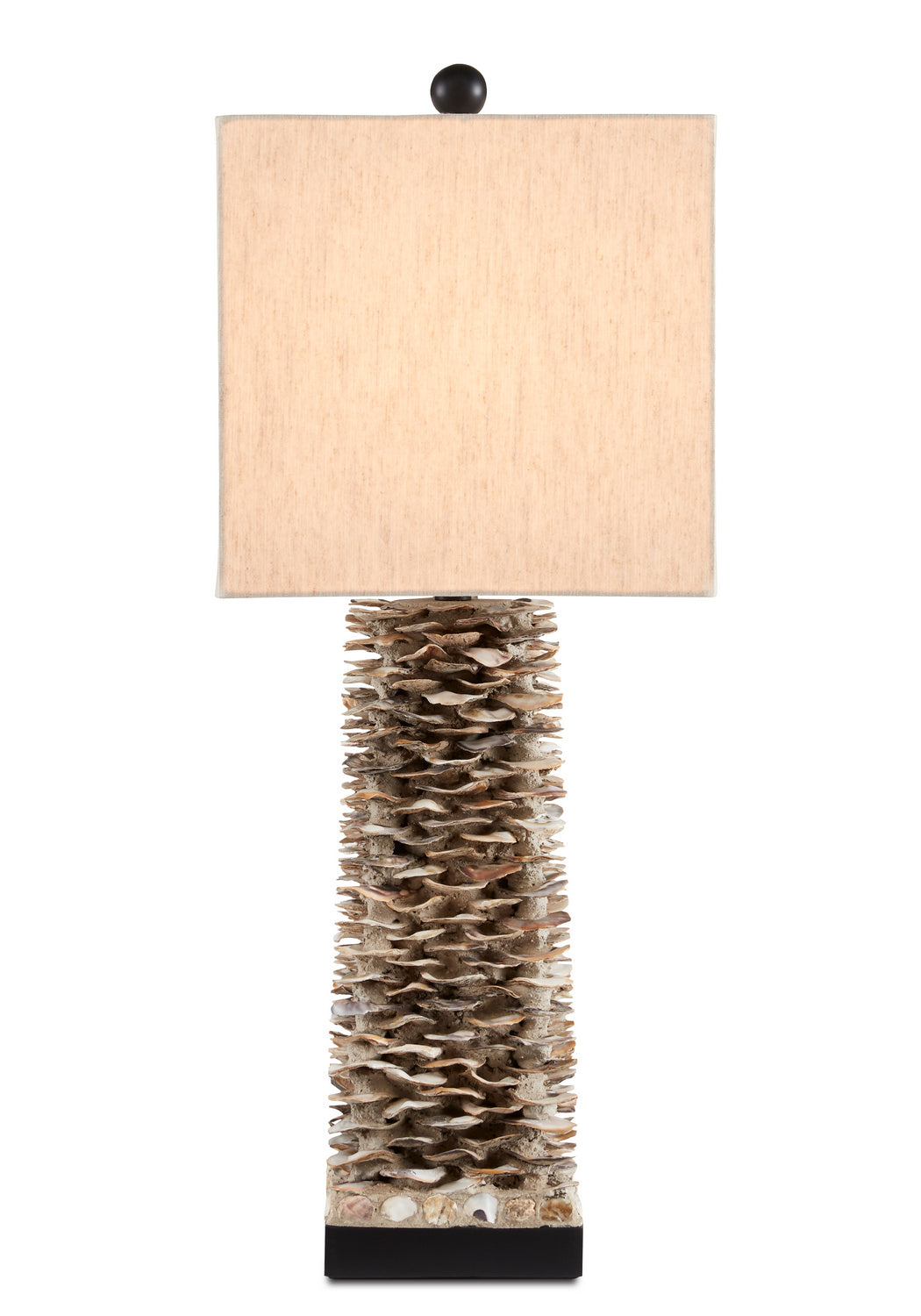 One Light Table Lamp from the Villamare collection in Natural/Satin Black finish
