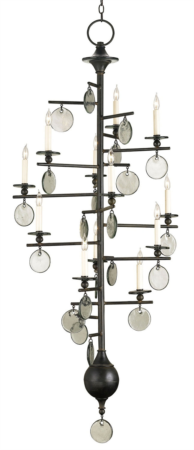 12 Light Chandelier from the Sethos collection in Old Iron finish