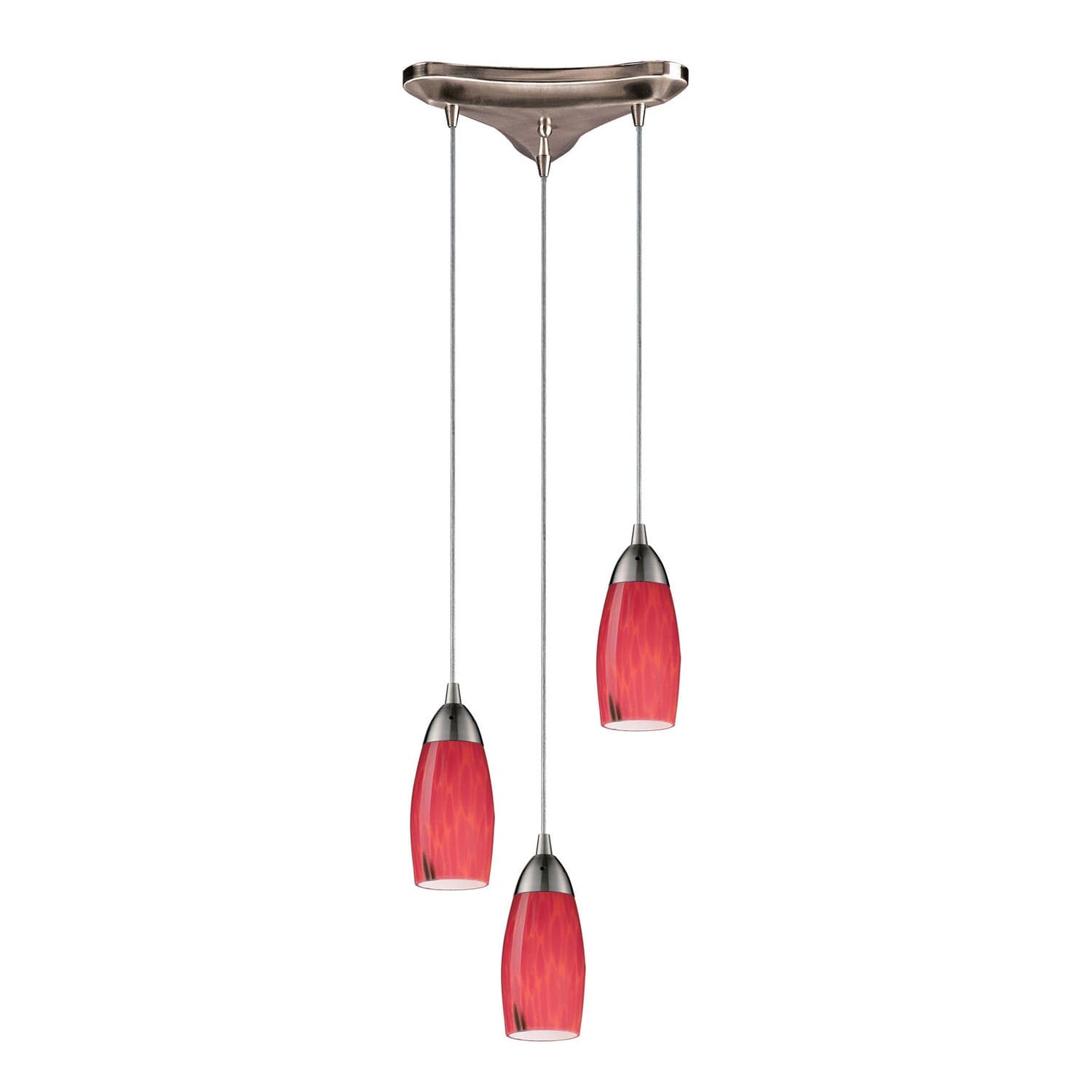 ELK Home - 110-3FR - Three Light Pendant - Milan - Satin Nickel