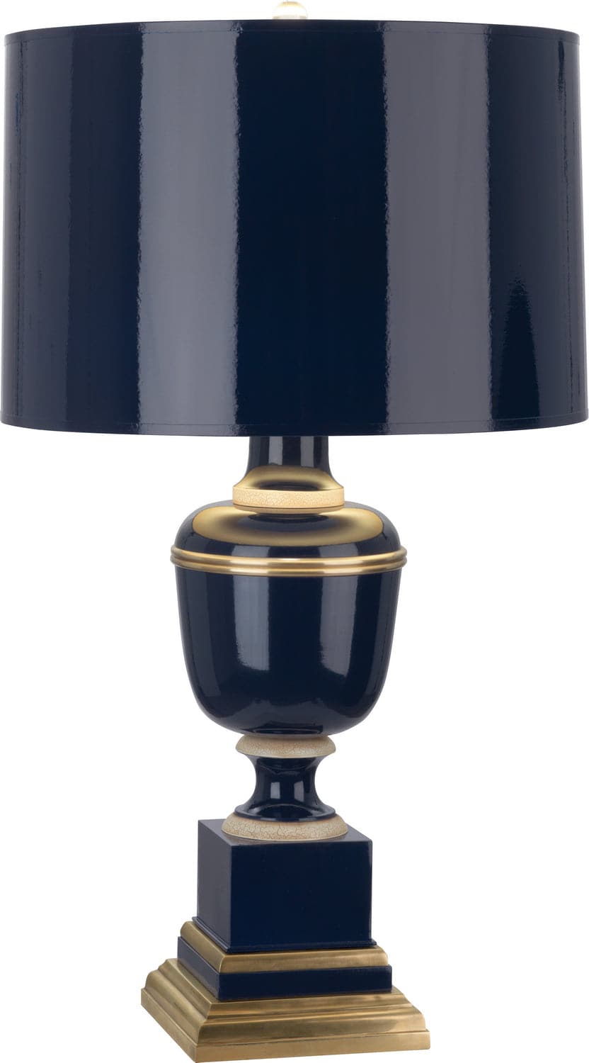 Robert Abbey - 2504 - One Light Accent Lamp - Annika - Cobalt Lacquered Paint w/Natural Brass and Ivory Crackle