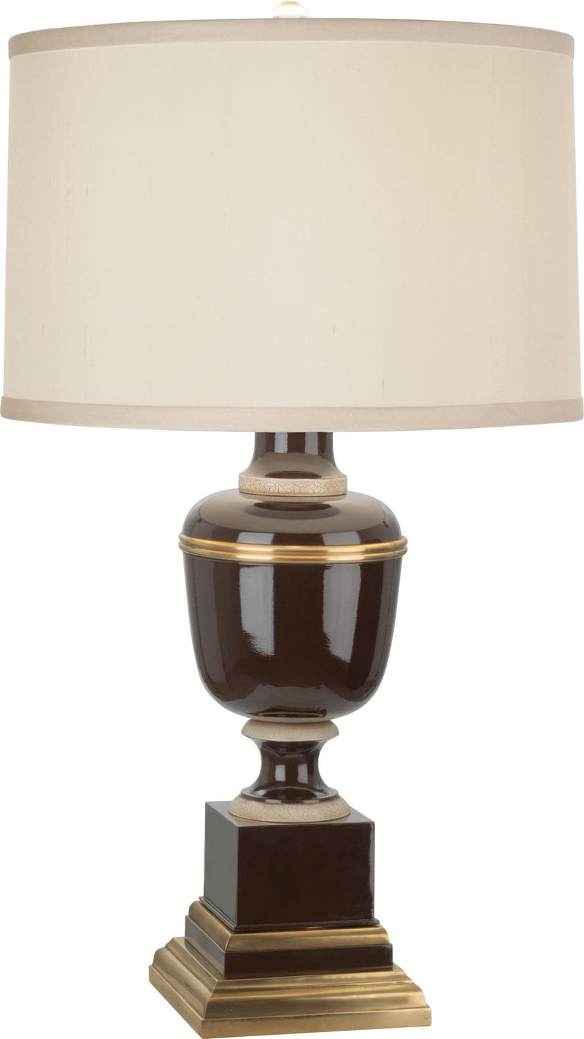 Robert Abbey - 2506X - One Light Accent Lamp - Annika - Chocolate Lacquered Paint w/Natural Brass and Ivory Crackle