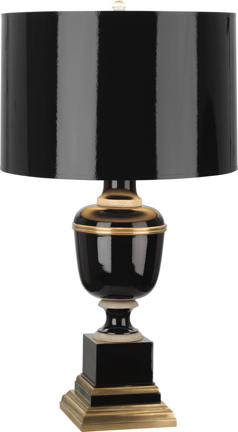 Robert Abbey - 2507 - One Light Accent Lamp - Annika - Black Lacquered Paint w/Natural Brass and Ivory Crackle