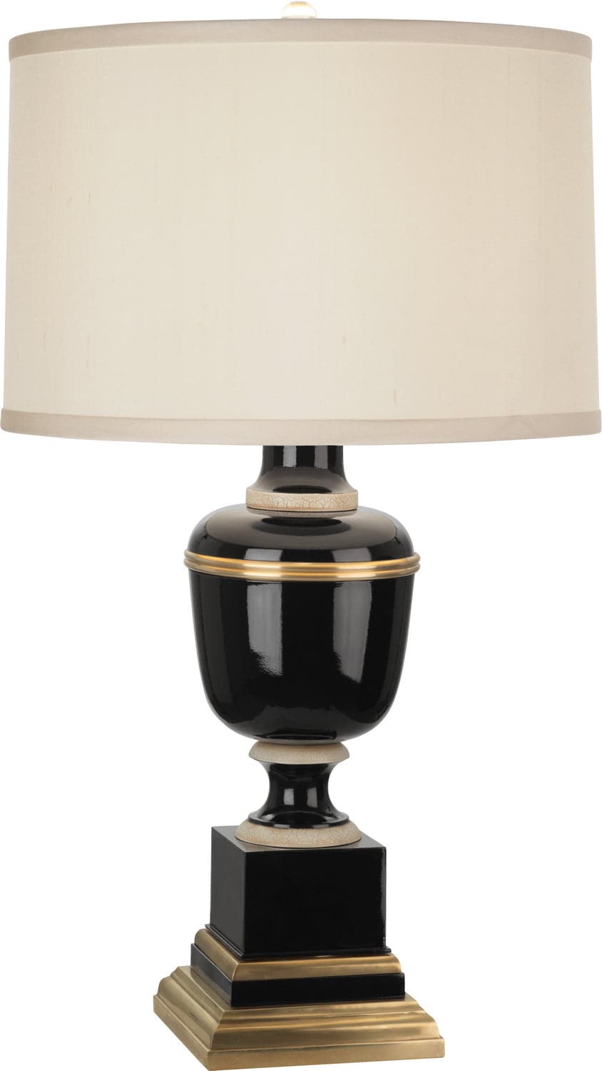 Robert Abbey - 2507X - One Light Accent Lamp - Annika - Black Lacquered Paint w/Natural Brass and Ivory Crackle